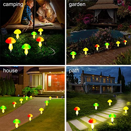 Solar Mushroom Light Garden