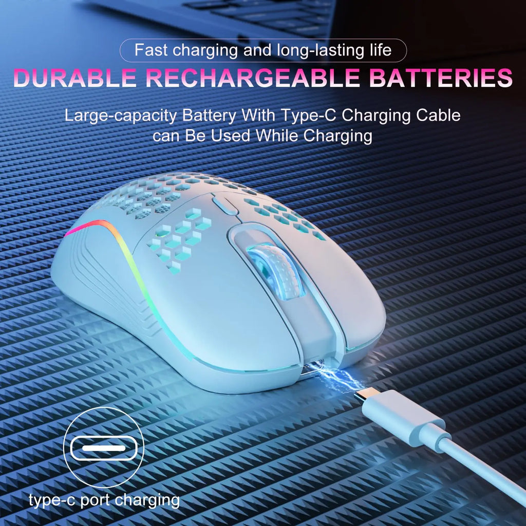 Ratón gaming RGB inalámbrico