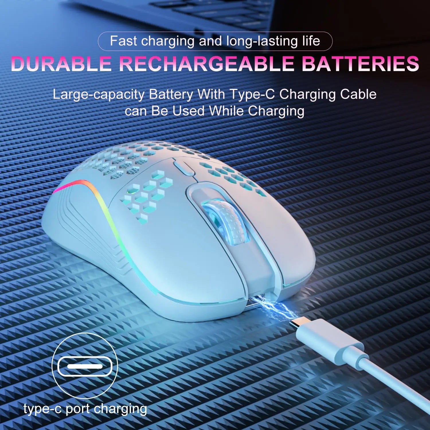 Ratón gaming RGB inalámbrico