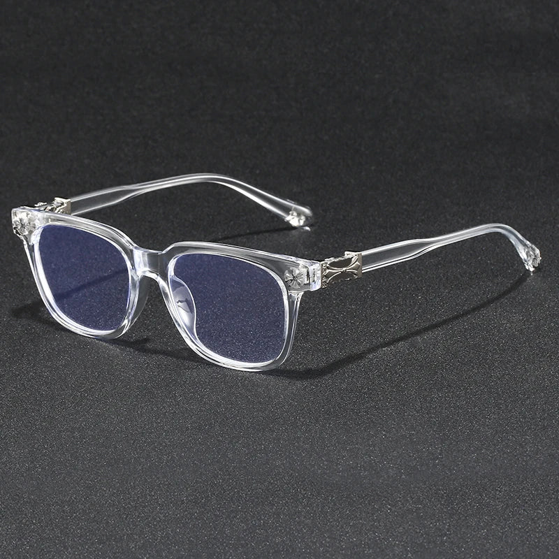 Gafas protectoras de luz azul con adornos.