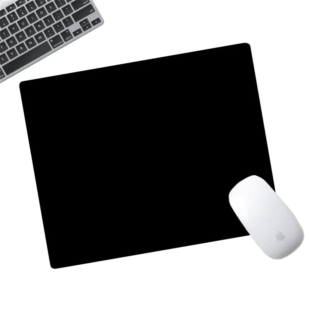 Mouse Pad Gaming Esports Mouse Pad Universal Desktop and Laptop Computer Simple Pure Black Office Rubber Small Anti-Slip Pad