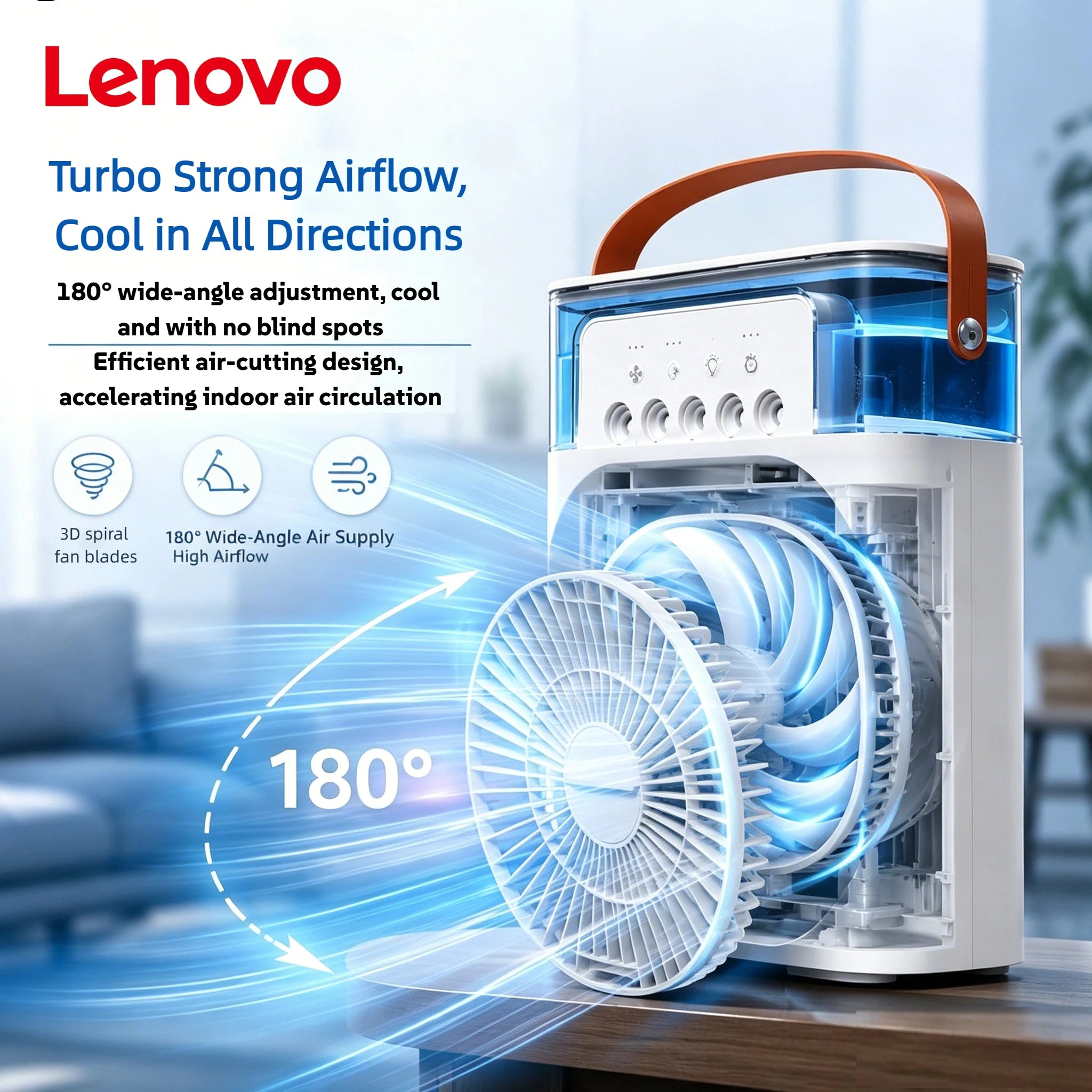 Ventilador de escritorio USB + humidificador
