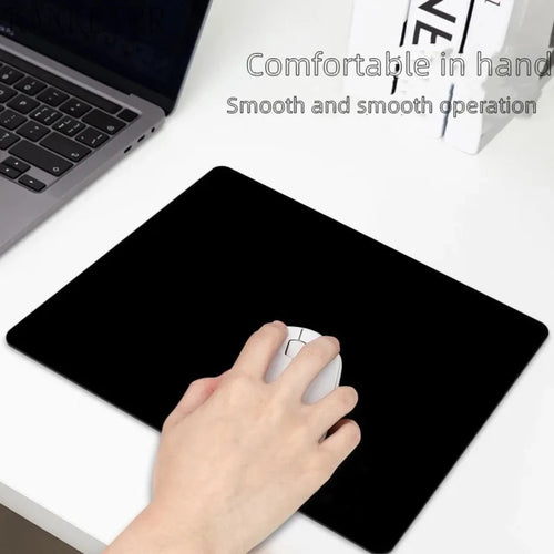 Mouse Pad Gaming Esports Mouse Pad Universal Desktop and Laptop Computer Simple Pure Black Office Rubber Small Anti-Slip Pad