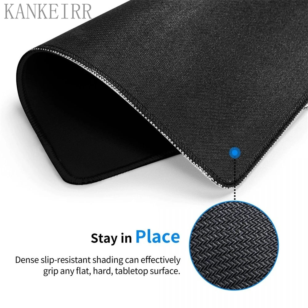 Mouse Pad Gaming Esports Mouse Pad Universal Desktop and Laptop Computer Simple Pure Black Office Rubber Small Anti-Slip Pad